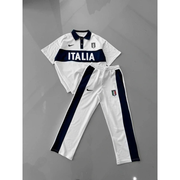 İtaly Unisex Eşofman - Beyaz