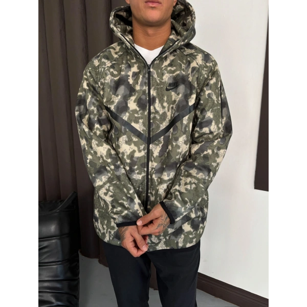 Kamuflaj Tech Şardonlu Unisex Hırka