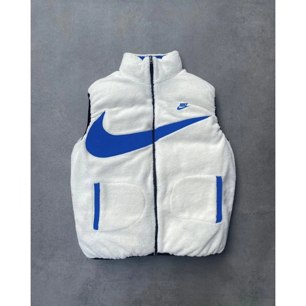 Nk Çift Taraflı Unisex Yelek - Mavi