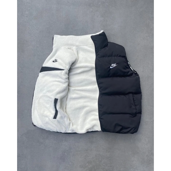 Nk Çift Taraflı Unisex Yelek - Siyah