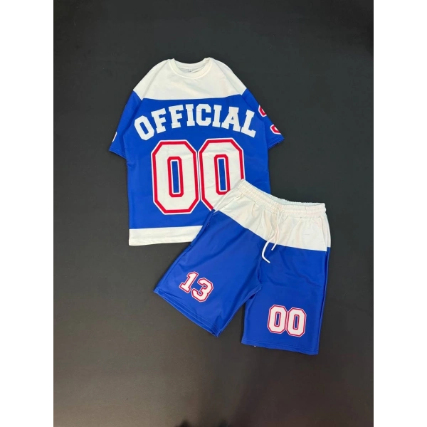 Official Unisex Oversize Şortlu Takım - Mavi
