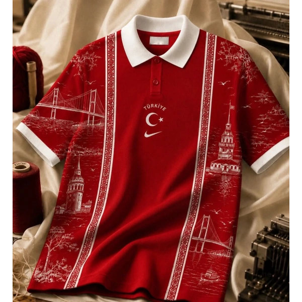 Özel Seri TRK Polo Yaka Kırmızı