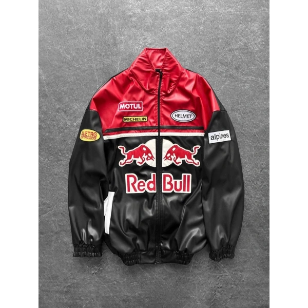 Red Unisex Deri Ceket