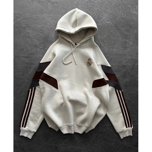 RM Oversize Şardonlu Unisex Sweatshirt - Krem