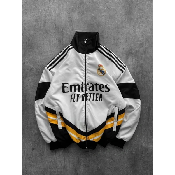 RM Unisex Bomber Ceket Beyaz