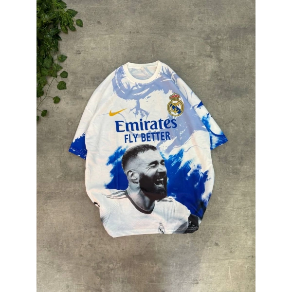 RM Unisex Oversize Tshirt - Beyaz