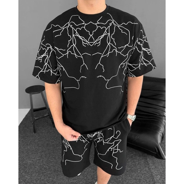 Şimşek Detay Unisex Şortlu Takım