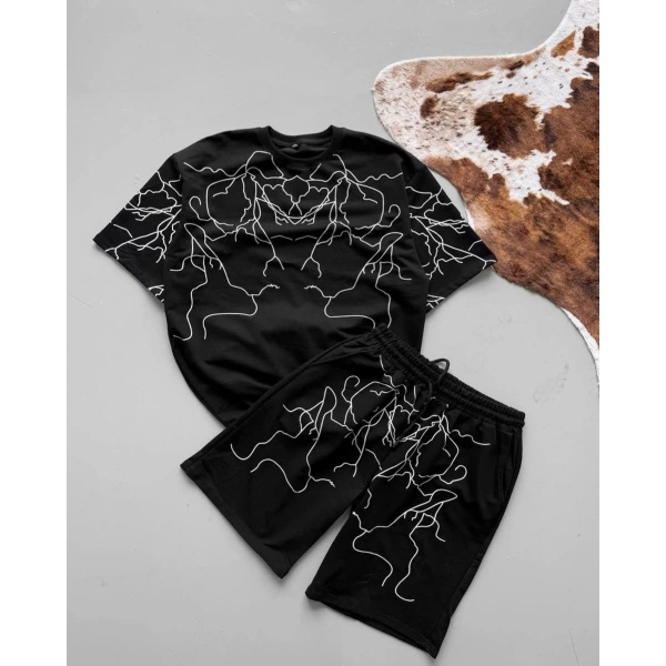 Şimşek Detay Unisex Şortlu Takım
