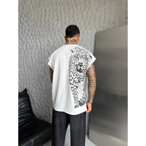 Sırt Detay Oversize Sıfır Kol Beyaz