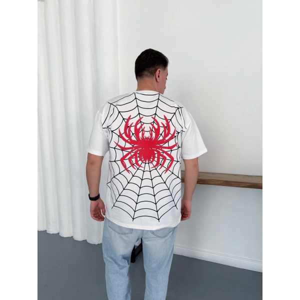 Spider Oversizd Tshirt Beyaz