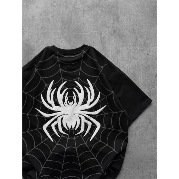 Spider Oversizd Tshirt Siyah