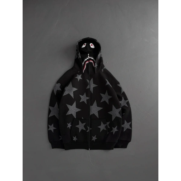 Star Kar Maske Unisex Şardonlu Hırka