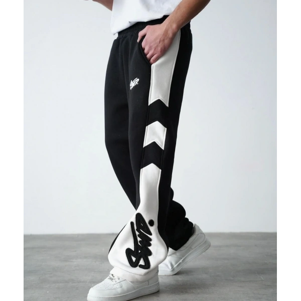 Swd Şardonlu Unisex Eşofman Siyah