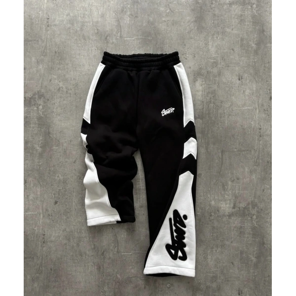 Swd Şardonlu Unisex Eşofman Siyah