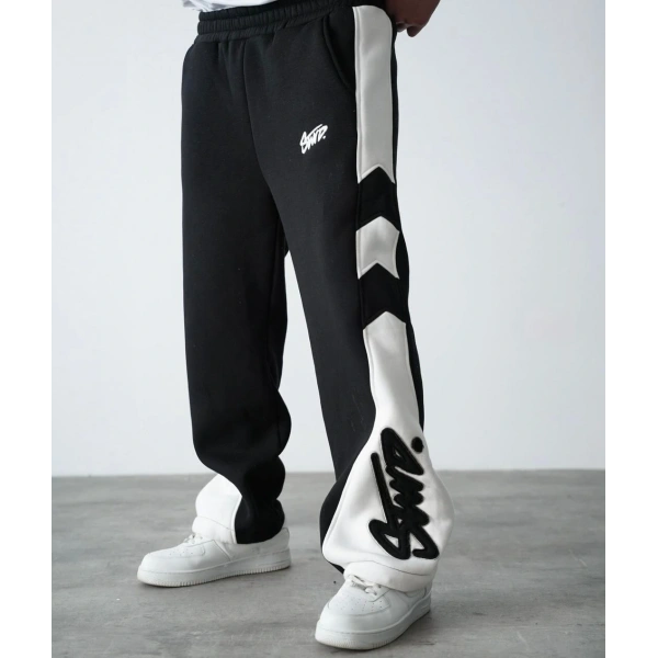 Swd Şardonlu Unisex Eşofman Siyah