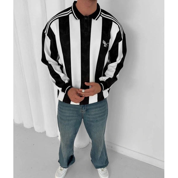 Taraftar Şardonlu Unisex Sweatshirt Beşiktaş