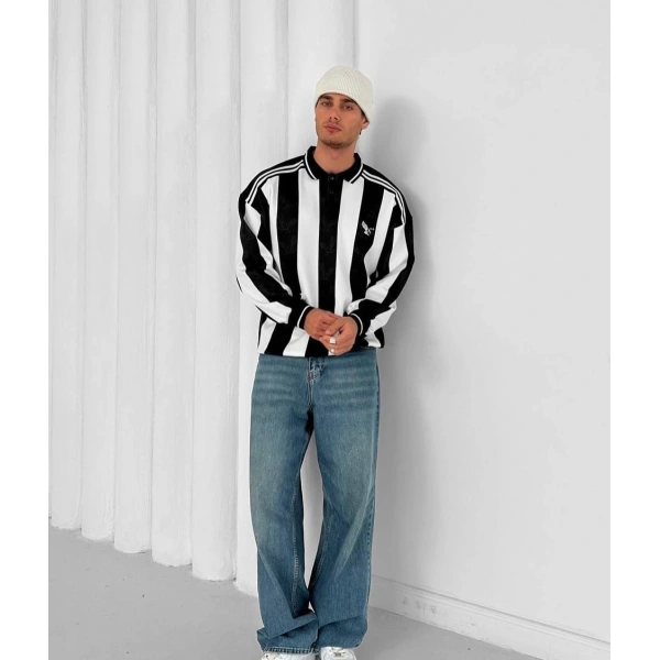 Taraftar Şardonlu Unisex Sweatshirt Beşiktaş