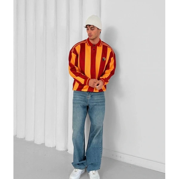 Taraftar Şardonlu Unisex Sweatshirt Galatasaray