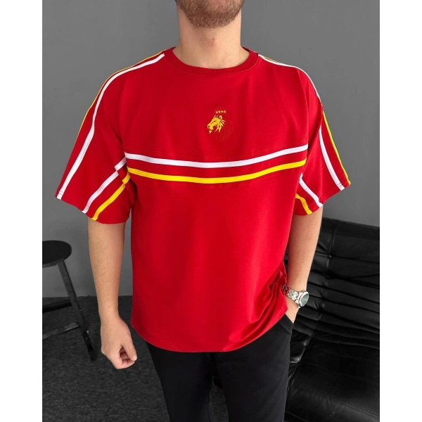 Taraftar Unisex Oversize Tshirt -GS/Kırmızı