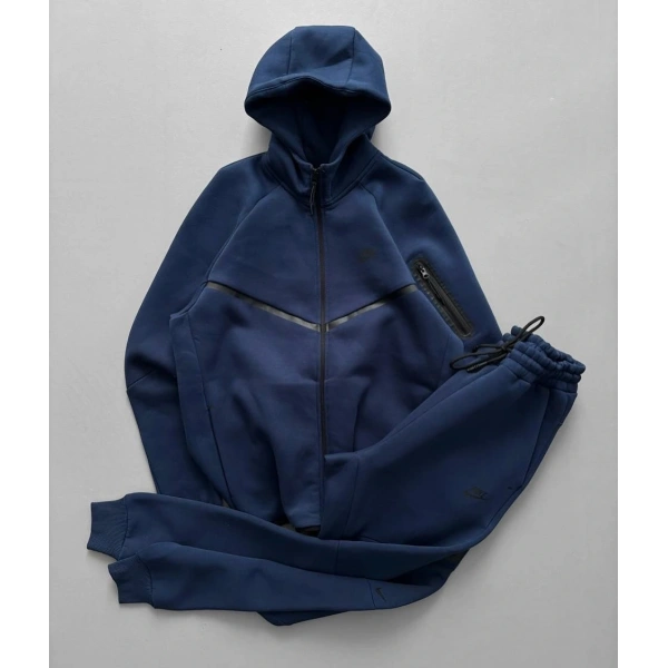 Tech Şardonlu Unisex Eşofman Takımı Lacivert