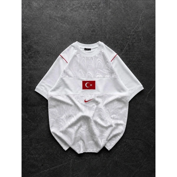TR Logolu Tshirt Beyaz