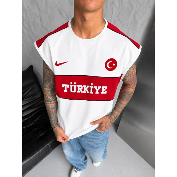 Türkiye Oversize Sıfır Kol Beyaz