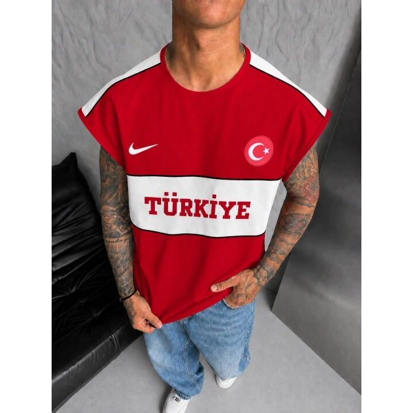 Türkiye Oversize Sıfır Kol Kırmızı