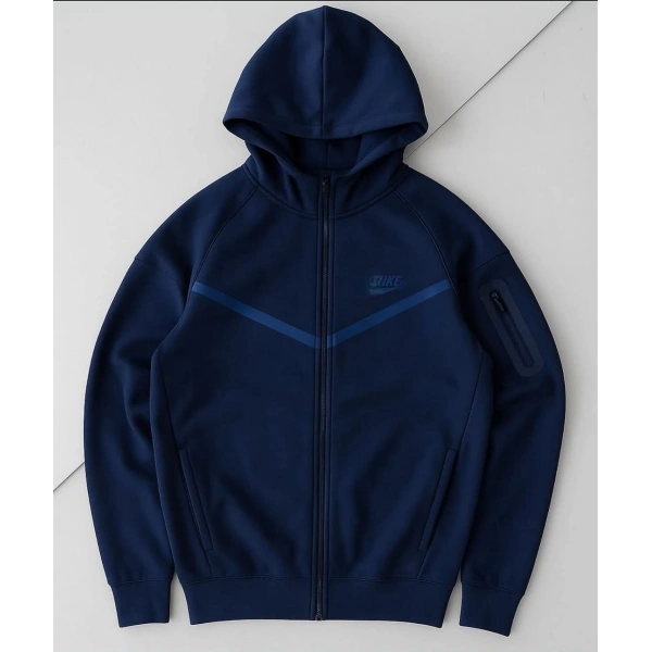 Yeni Rengi ile Tech Oversize Hırka - Lacivert