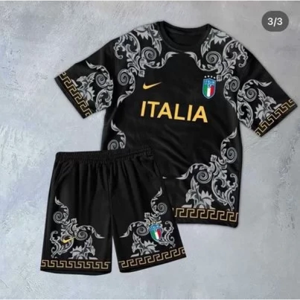 Yeni Sezon İtaly Unisex Şortlu Takım - Siyah