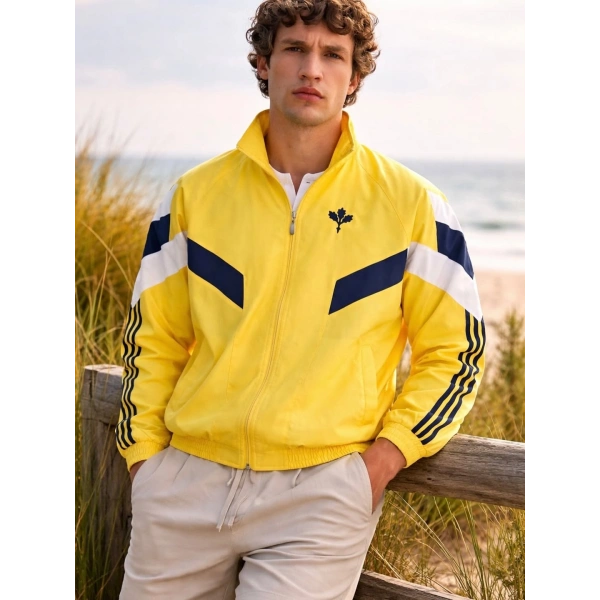 Özel Tasarım Palamut Desen Bomber Ceket