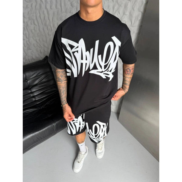 Yeni Sezon Unisex Şortlu Takım Siyah
