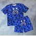 Bape Unisex Şortlu Takım - Mavi