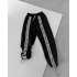 Desenli Paça Ayarlanabilir Unisex Eşofman - Siyah