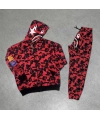 Bape Unisex Eşofman Takım - Kırmızı