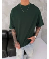 Basic Oversize Unisex Tshirt Yeşil