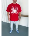 Spider Oversizd Tshirt Kırmızı