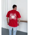 Spider Oversizd Tshirt Kırmızı