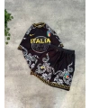 İTALİA Desenli Unisex Oversize Şortlu takım