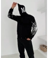 Örümcek Kar Maskeli Unisex Hırka Siyah