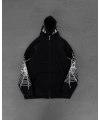 Örümcek Kar Maskeli Unisex Hırka Siyah
