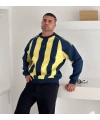 Parçalı Taraftar Şardonlu Sweatshirt