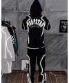 Reflektör Detay Traps Unisex Eşofman Takımı Siyah