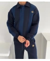 Taraftar Polo Yaka Şardonlu Sweatshirt