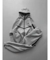 Tech Şardonlu Unisex Eşofman Takımı Gri