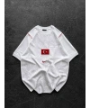 TR Logolu Tshirt Beyaz