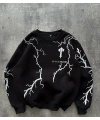 Trapstar Unisex Şardonlu Sweatshirt Siyah