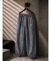 Yıkamalı Baggy Eşofman Gri
