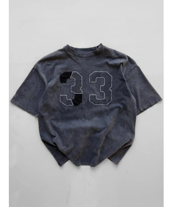 33 Unisex Oversize Tshirt - Gri