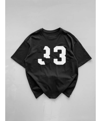 33 Unisex Oversize Tshirt - Siyah