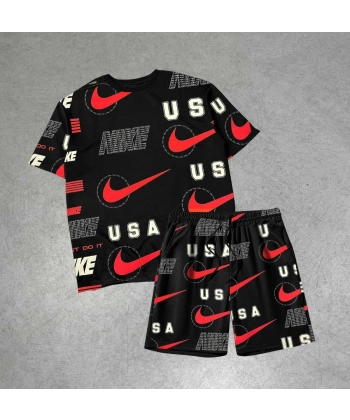 Usa Unisex Oversize Şortlu Takım